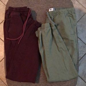 Pair of joggers.